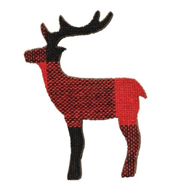 Cwi Gifts Red Black Plaid Deer Bowl Filler Gshn3013