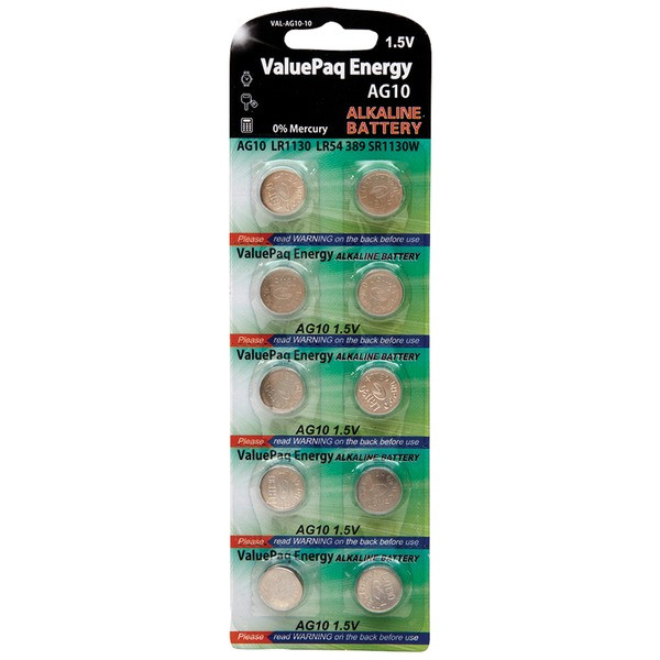 Petra Petra Valuepaq Energy Ag10 Alkaline Button Cell Batteries 10 Pack Dotvalag1010