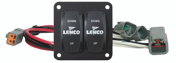 Lenco Double Rocker Switch Kit Single Actuator Systems 12Vdc 24Vdc Len10222211D