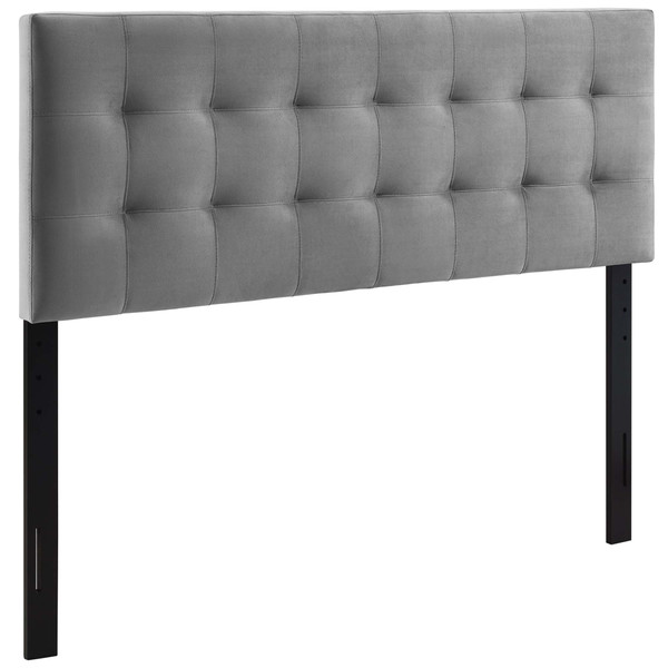 Modway Furniture Lily Queen Biscuit Tufted Performance Velvet Headboard Mod 6120 Gry