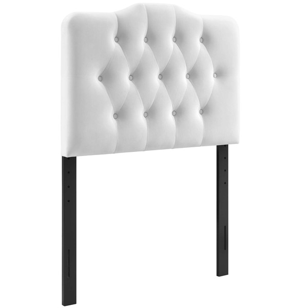 Modway Furniture Annabel Twin Diamond Tufted Performance Velvet Headboard Mod 6126 Whi