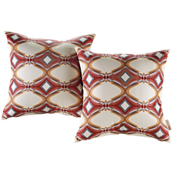 2 Piece Outdoor Patio Pillow Set Multi Color Eei 2401 Rep By Modway