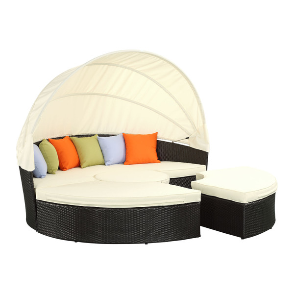 Quest Canopy Outdoor Patio Daybed Eei 983 Exp Whi Set By Modway