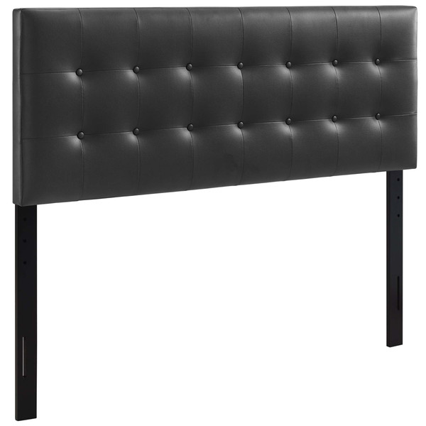 Emily Queen Vinyl Headboard Black Mod 5171 Blk By Modway