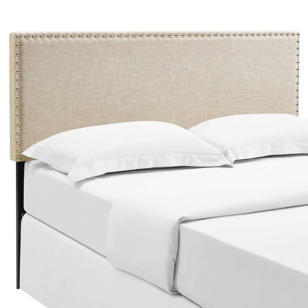Phoebe Queen Upholstered Fabric Headboard Beige Mod 5386 Bei By Modway Furniture