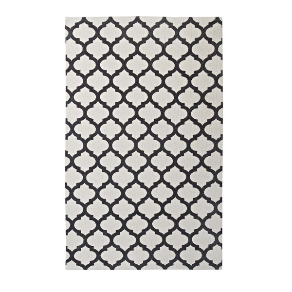 Lida Moroccan Trellis 8X10 Area Rug Ivory And Charcoal R 1001C 810 By Modway Furniture