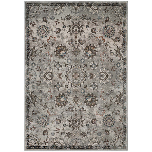 Hana Distressed Vintage Florallattice 5X8 Area Rug R 1107A 58 By Modway Furniture