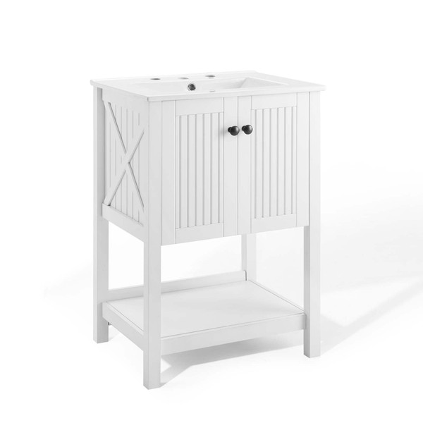 Steam 24 Bathroom Vanity Eei 4248 Whi Whi By Modway