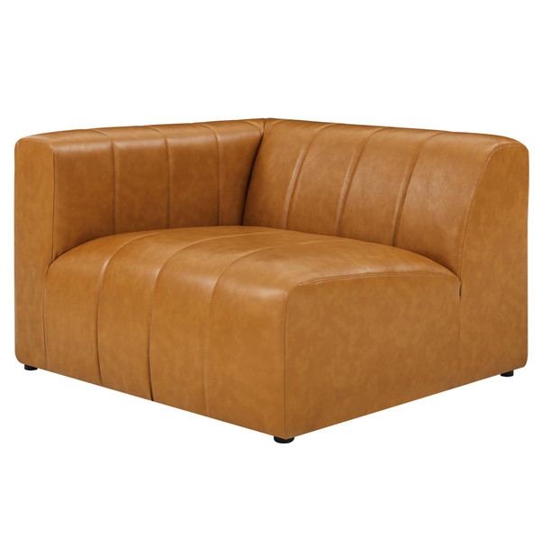 Modway Bartlett Vegan Leather Left Arm Chair Eei 4397 Tan