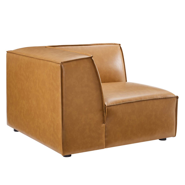 Modway Restore Vegan Leather Sectional Sofa Corner Chair Eei 4494 Tan