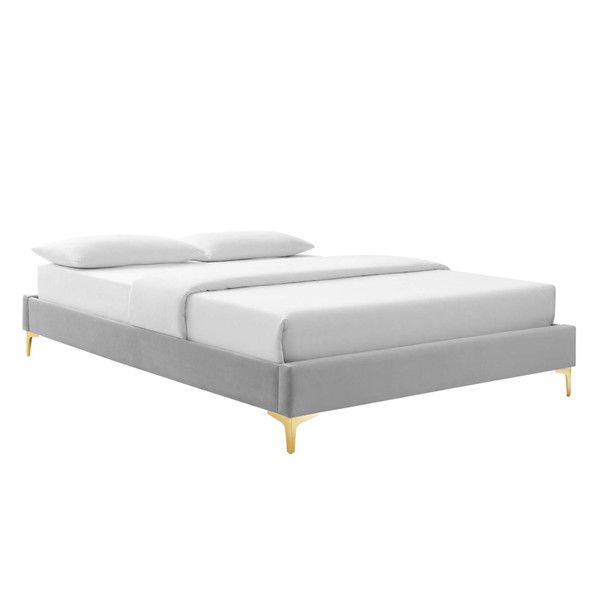 Modway Sutton Twin Performance Velvet Bed Frame Mod 6305 Lgr