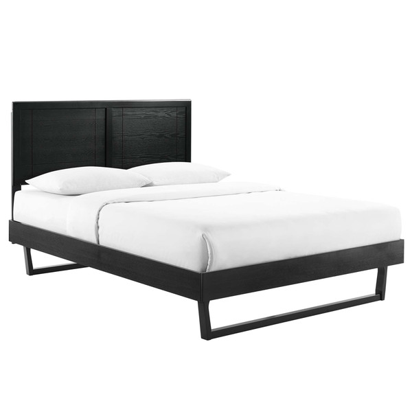 Modway Marlee Full Wood Platform Bed With Angular Frame Mod 6625 Blk
