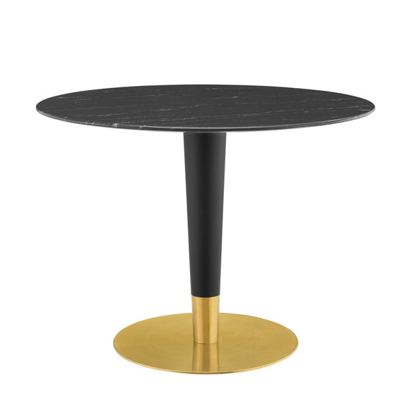 Modway Zinque 40 Artificial Marble Dining Table Eei 5148 Gld Blk