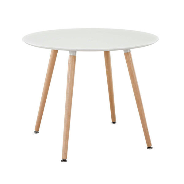 Modway Track Circular Dining Table White Eei 1055 Whi