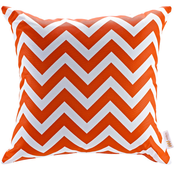 Modway Outdoor Patio Chevron Pillow Orange Eei 2156 Che