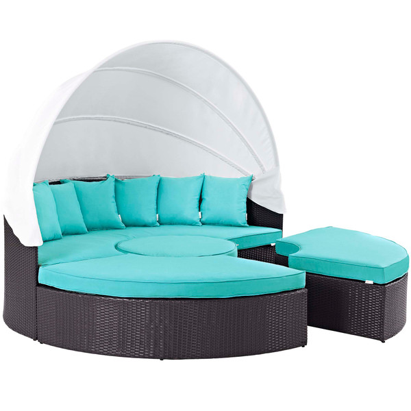 Modway Convene Canopy Outdoor Patio Daybed Eei 2173 Exp Trq Set