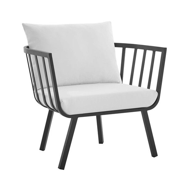 Modway Riverside Outdoor Patio Aluminum Armchair Eei 3566 Sla Whi