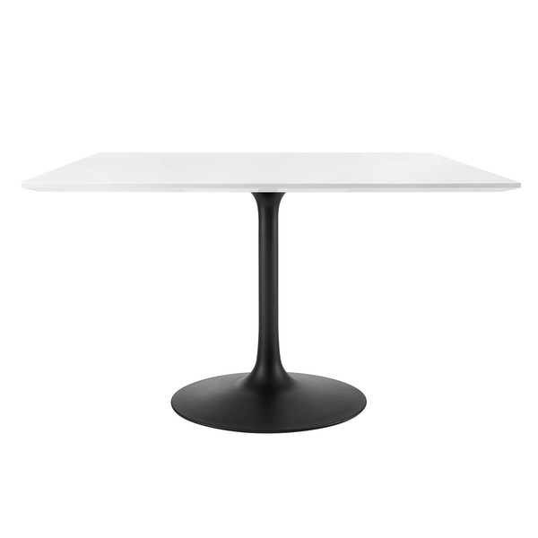 Modway Lippa 47 Square Wood Top Dining Table Eei 3525 Blk Whi