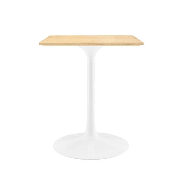 Modway Lippa 24 Square Dining Table White Natural Eei 5162 Whi Nat