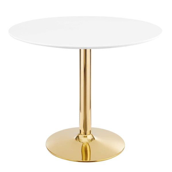 Modway Verne 35 Dining Table Gold White Eei 4544 Gld Whi