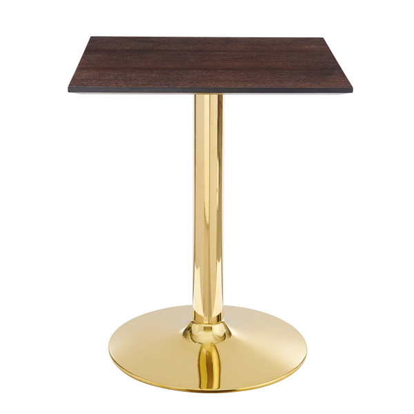 Modway Verne 24 Square Dining Table Gold Cherry Walnut Eei 4740 Gld Che