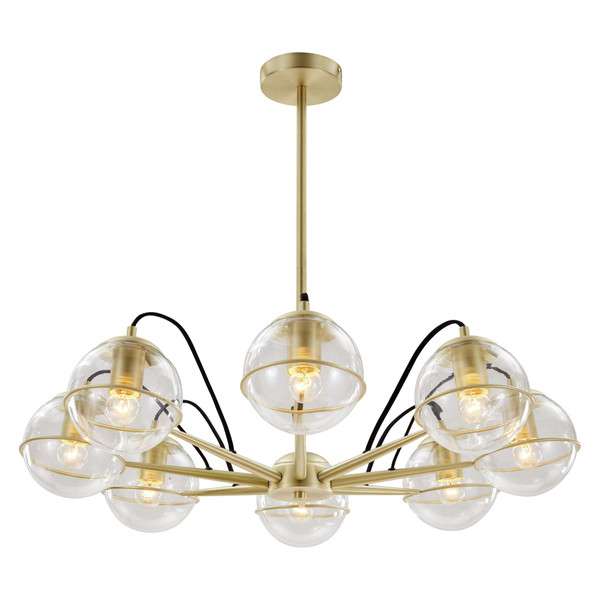 Modway Hanna 8 Light Chandelier Clear Gold Eei 5307 Clr Gld
