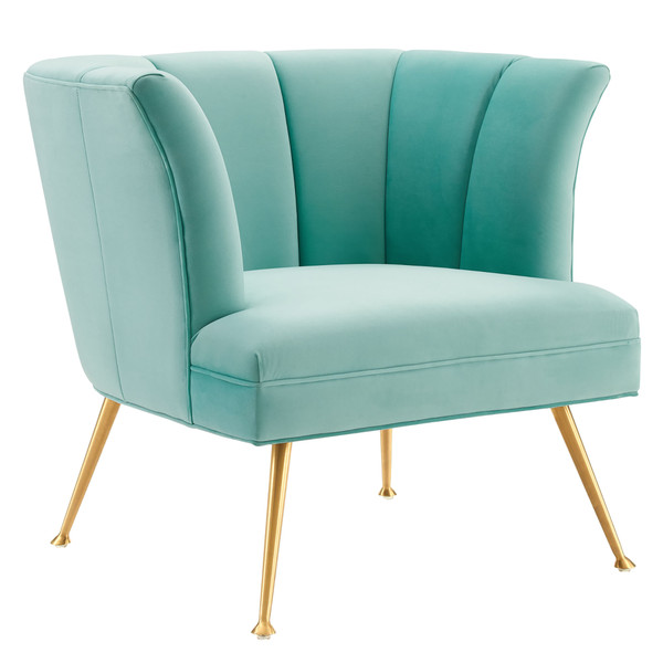 Modway Veronica Channel Tufted Performance Velvet Armchair Mint Eei 5023 Min