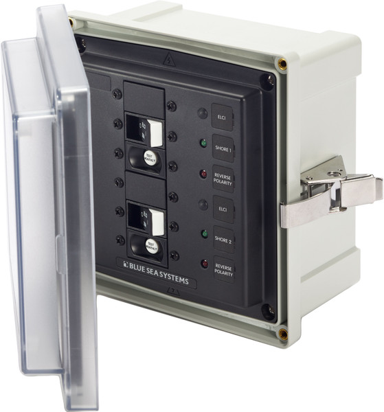 Blue Sea Panel Enclosure Dual 120V Ac 30A Elci Main Surface Mount System Bss3117