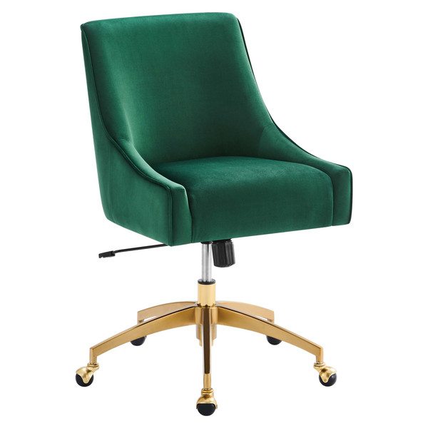 Modway Discern Performance Velvet Office Chair Green Eei 5079 Grn