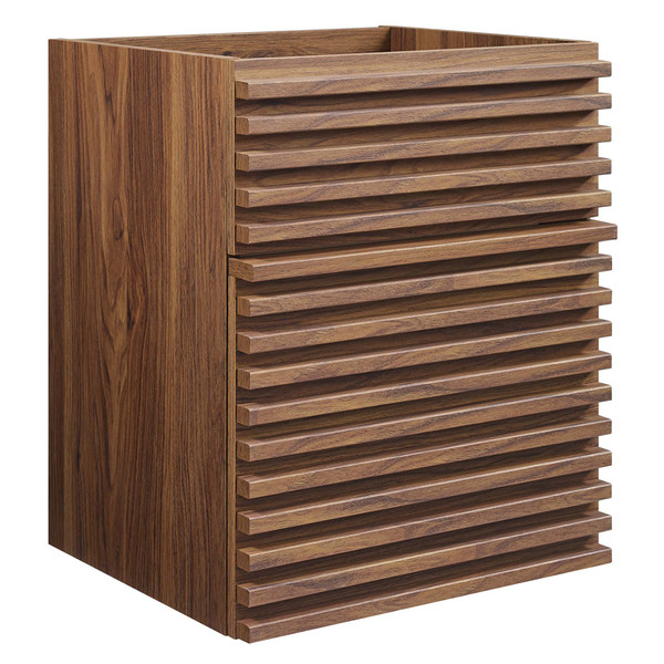 Modway Render 18 Wall Mount Bathroom Vanity Cabinet Walnut Eei 4848 Wal