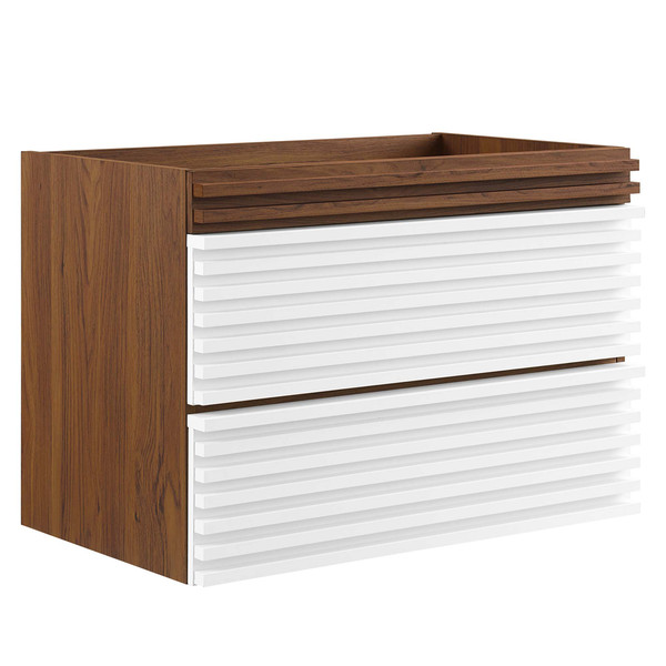 Modway Render 30 Wall Mount Bathroom Vanity White Walnut Eei 4850 Whi Wal