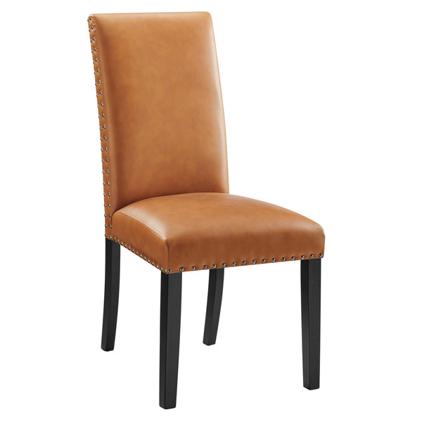 Modway Parcel Dining Faux Leather Side Chair Tan Eei 1491 Tan
