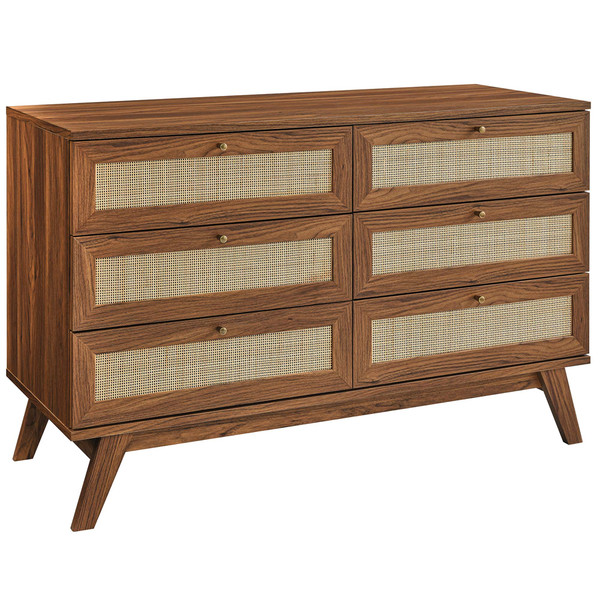 Modway Soma 6 Drawer Dresser Walnut Mod 7053 Wal
