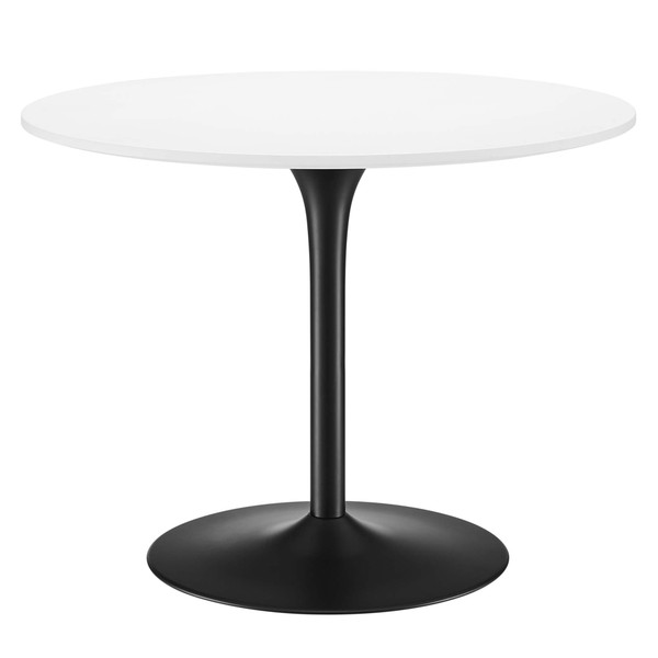 Modway Pursuit 40 Dining Table White Black Eei 6313 Whi Blk