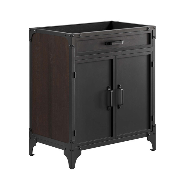 Modway Steamforge 30 Bathroom Vanity Cabinet Sink Basin Not Included Black Walnut Eei 6128 Blk Wal