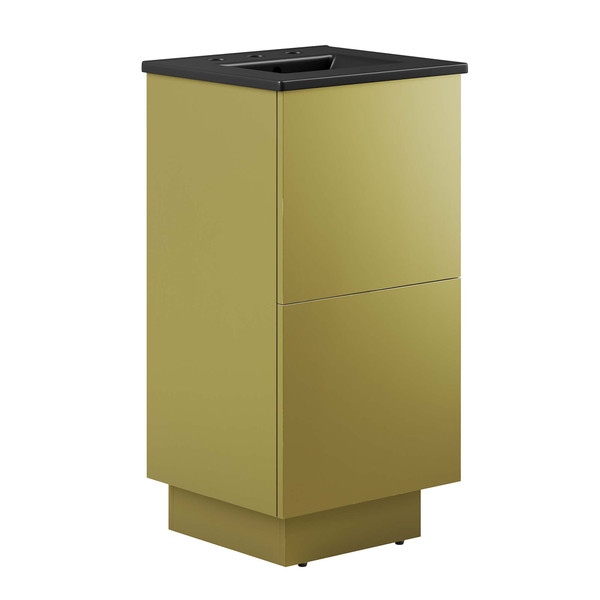 Modway Quantum 18 Bathroom Vanity Black Gold Eei 6424 Blk Gld