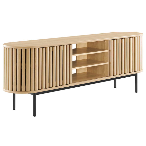 Modway Fortitude 71 Tv Stand Oak Eei 6522 Oak