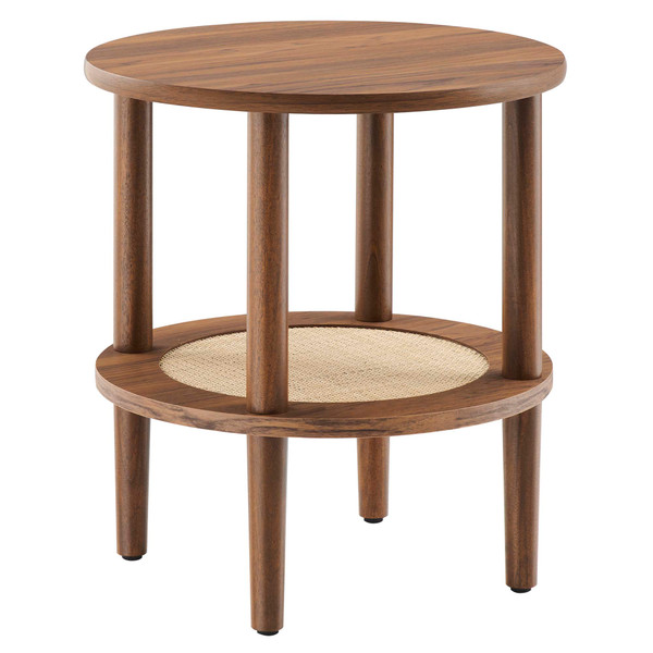 Modway Torus Round Side Table Walnut Eei 6527 Wal