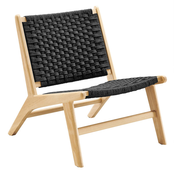 Modway Saorise Wood Accent Lounge Chair Natural Black Eei 6543 Nat Blk