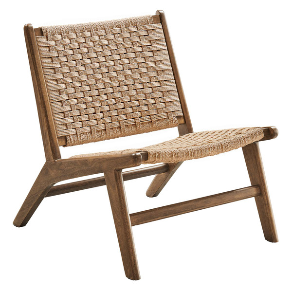 Modway Saorise Wood Accent Lounge Chair Walnut Natural Eei 6543 Wal Nat