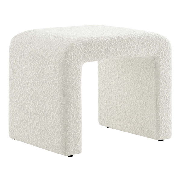 Modway Simba Boucle Fabric Waterfall Stool Ivory Eei 6737 Ivo