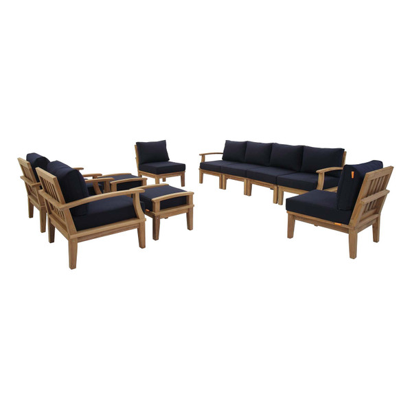 10 Piece Outdoor Patio Teak Set By Modernway 5 1489 14 Nav Set 5 1489 14 Nav Set