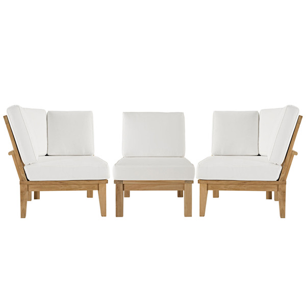 3 Piece Outdoor Patio Teak Set By Modernway 5 1820 14 Whi Set 5 1820 14 Whi Set