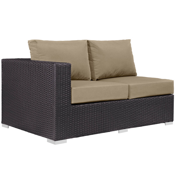 Outdoor Patio Left Arm Loveseat By Modernway 5 1842 5 Moc 5 1842 5 Moc