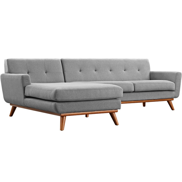 Left Facing Upholstered Fabric Sectional Sofa By Modernway 5 2068 7 Set 5 2068 7 Set