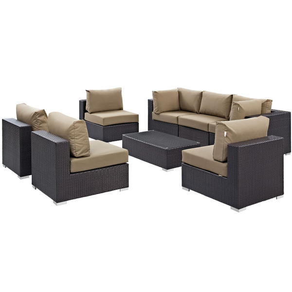 8 Piece Outdoor Patio Sectional Set By Modernway 5 2205 5 Moc Set 5 2205 5 Moc Set