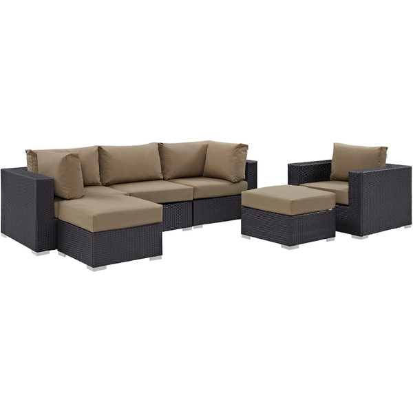 6 Piece Outdoor Patio Sectional Set By Modernway 5 2207 5 Moc Set 5 2207 5 Moc Set
