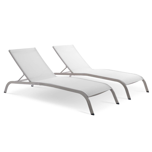 Outdoor Patio Mesh Chaise Lounge Set Of 2 By Modernway 5 4005 23 5 4005 23