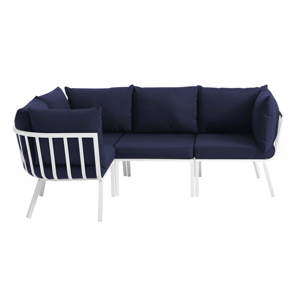4 Piece Outdoor Patio Aluminum Sectional By Modernway 5 3794 23 Nav 5 3794 23 Nav