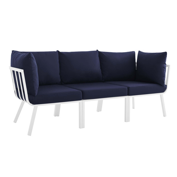 3 Piece Outdoor Patio Aluminum Sectional Sofa Set By Modernway 5 3782 23 Nav 5 3782 23 Nav